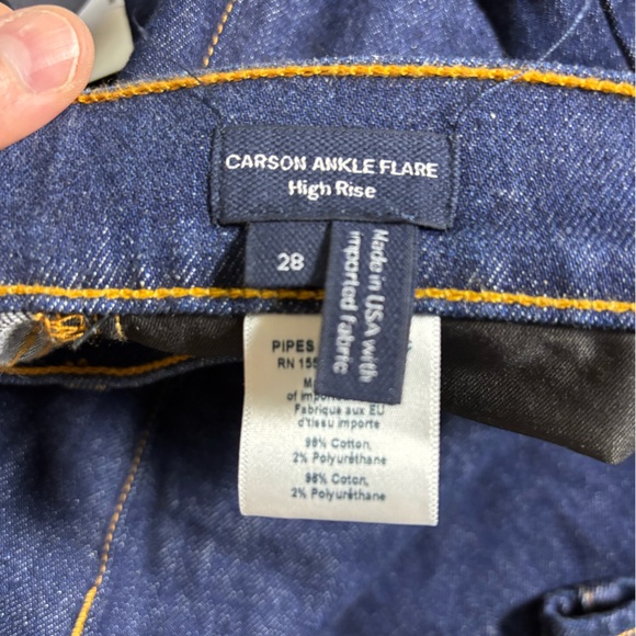 NWT veronica beard carson high rise ankle flare jeans indigo rinse size 28 - Picture 4 of 11